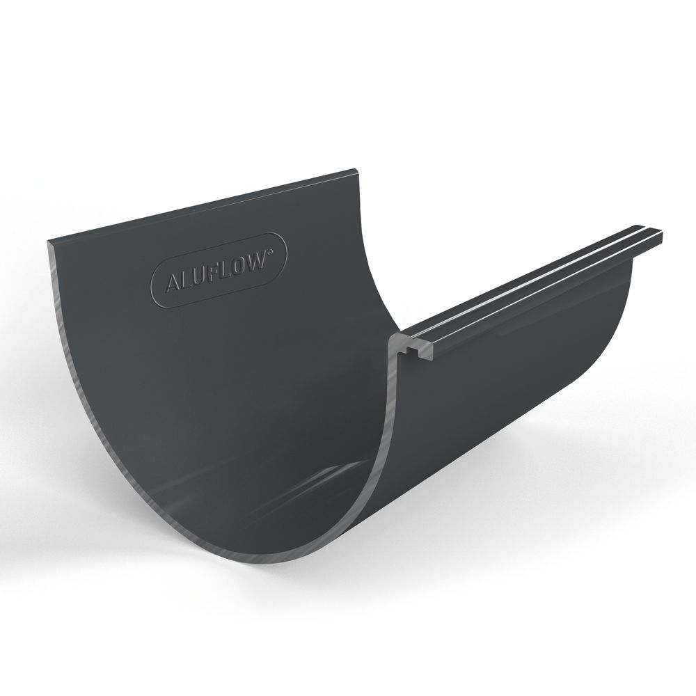 Aluflow Aluminium Half Round Deep Gutter Union Bracket Grey 115mm