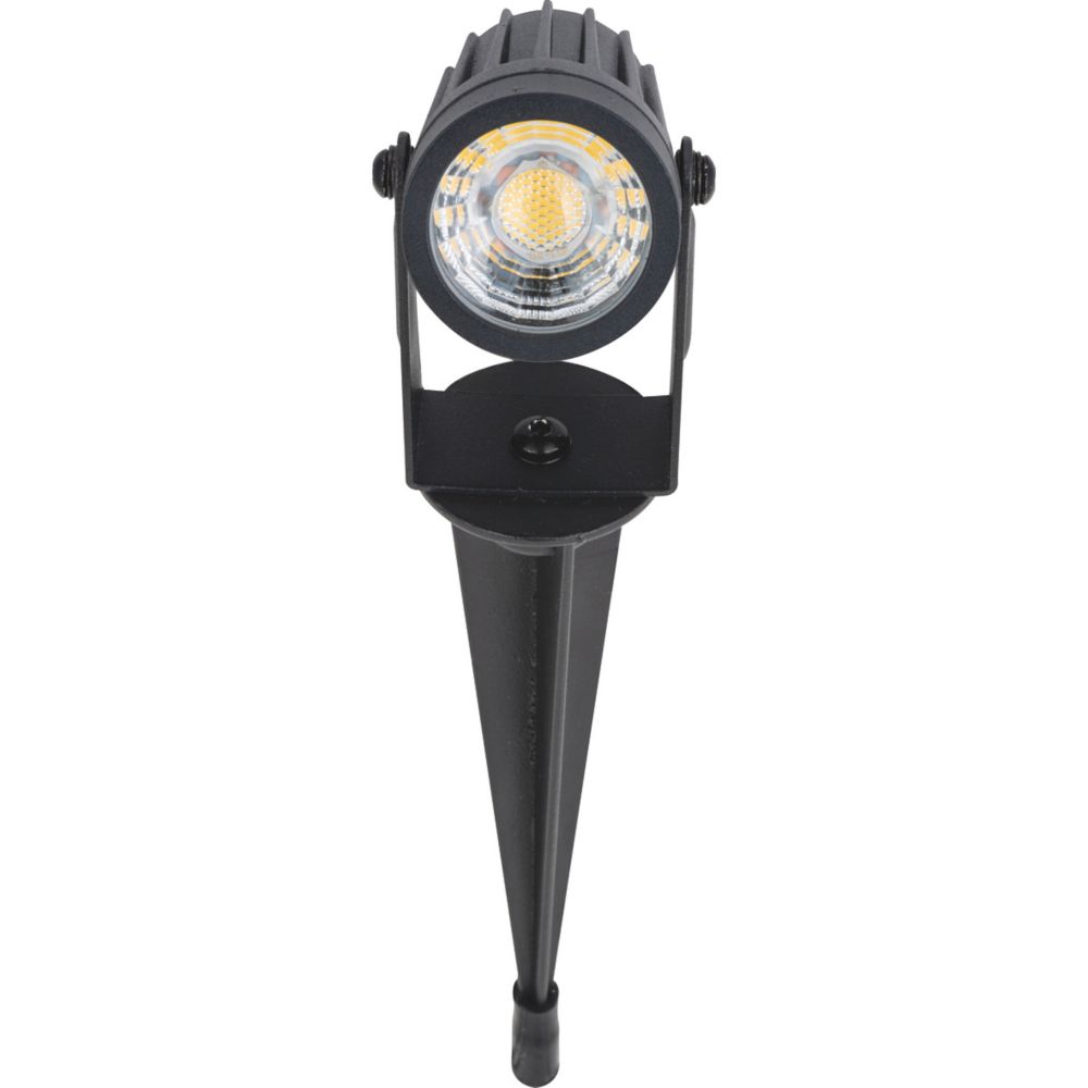 Luceco Outdoor LED Garden Spike Light Black 3W 200lm Screwfix