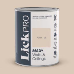 LickPro Max+ 1Ltr Pink 15 Matt Emulsion  Paint