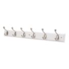 Essentials 6-Hook Rail White 685mm x 95mm