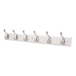 Essentials 6-Hook Rail White 685mm x 95mm