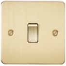 Knightsbridge  20A 1-Gang DP Control Switch Brushed Brass