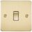 Knightsbridge  20A 1-Gang DP Control Switch Brushed Brass