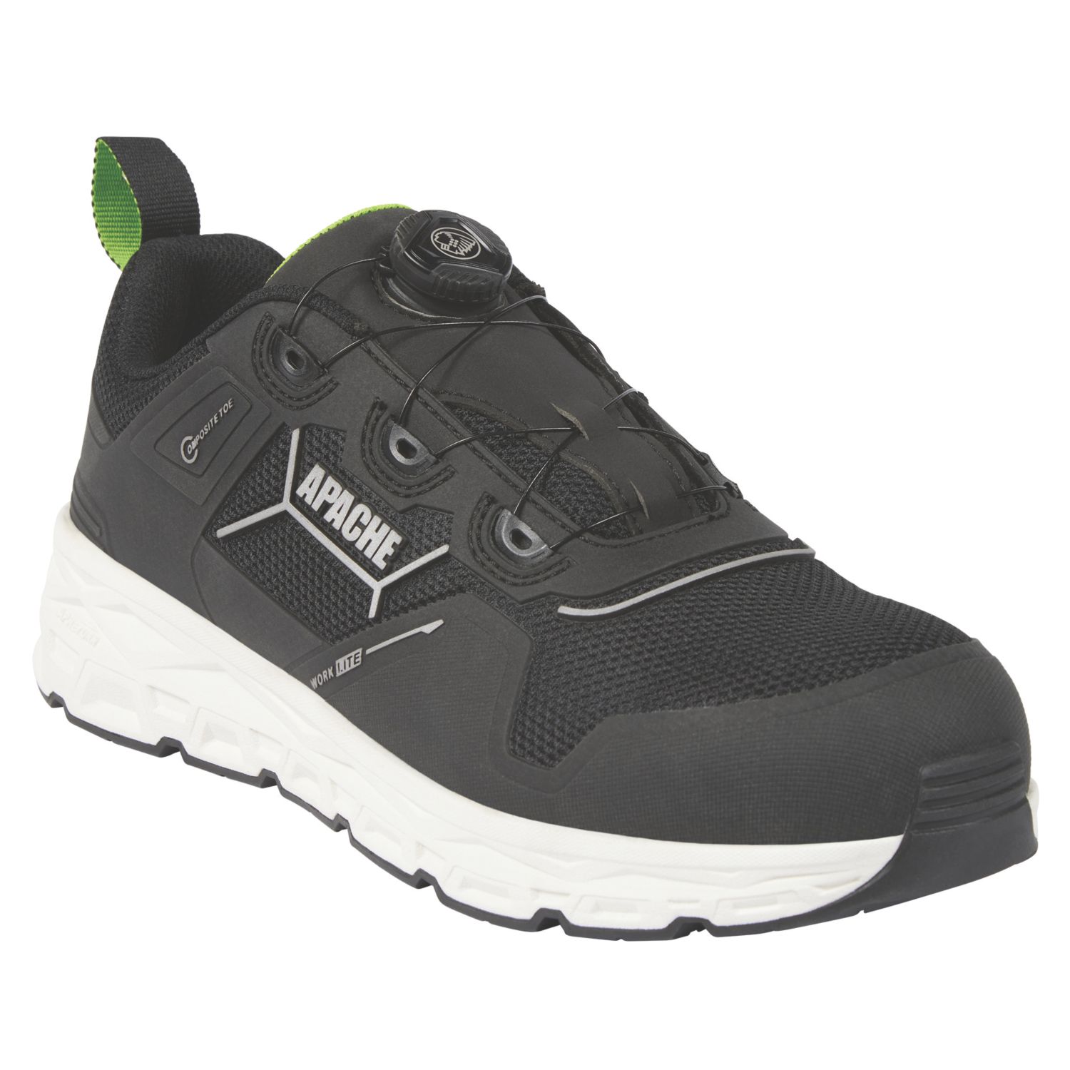 Apache Chatham Size 15 Black Safety Trainers (557VN)