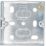 British General  1-Gang Galvanised Steel  Back Box 16mm
