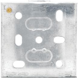 British General  1-Gang Galvanised Steel  Back Box 16mm