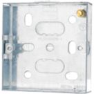 British General  1-Gang Galvanised Steel  Back Box 16mm