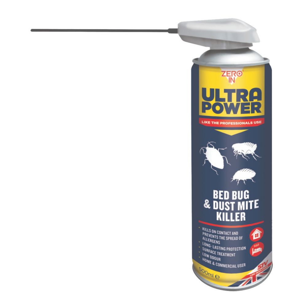 Zero In Ultra Power Bed Bug Dust Mite Spray 500ml Fix