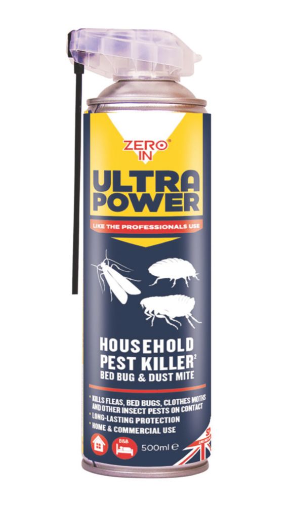 Zero In Ultra Power Bed Bug Dust Mite Spray 500ml Fix