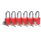 Essentials Lockout Safety Padlocks 6 Pack