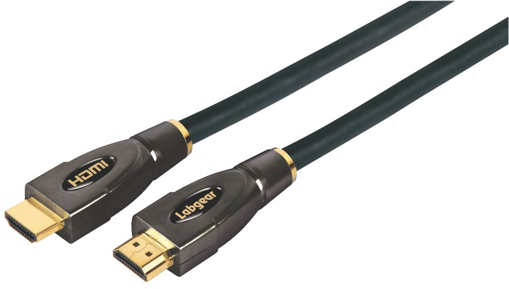 Labgear HDMI 19-Pin Gold Cable 5m - Screwfix