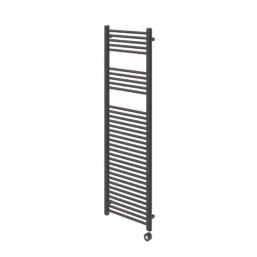 Flomasta 1600mm x 500mm 1706BTU Black Flat Electric Towel Radiator