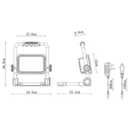 Titan  Rechargeable LED Work Light 2200lm