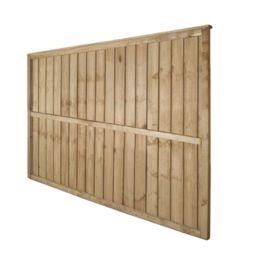 Forest Vertical Board Closeboard  Fence Panels Natural Timber 6' x 4' Pack of 5