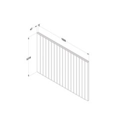 Forest Vertical Board Closeboard  Fence Panels Natural Timber 6' x 4' Pack of 5