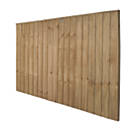 Forest Vertical Board Closeboard  Garden Fencing Panel Natural Timber 6' x 4' Pack of 5