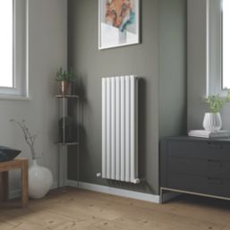 Ximax Fortuna Duplex 1000mm x 410mm 2495BTU White Vertical Designer Radiator