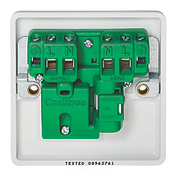 Crabtree Instinct 13A Switched Fused Spur  White