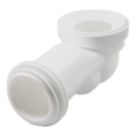 Flomasta  Rigid 90° Angled Swan Neck Pan Connector White 300mm