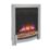 Be Modern Ember Chrome Remote Control Inset Electric Fire 510mm x 172mm x 612mm