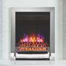 Be Modern Ember Chrome Remote Control Inset Electric Fire 510mm x 172mm x 612mm