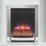 Be Modern Ember Chrome Remote Control Inset Electric Fire 510mm x 172mm x 612mm