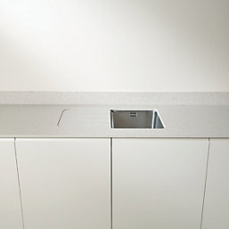 Metis  Ice Worktop Module with 1 Bowl Stainless Steel Sink 3050mm x 620mm x 15mm