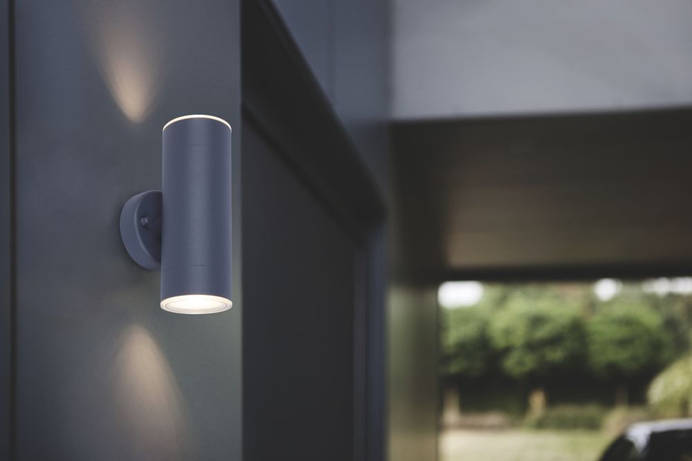 LAP Outdoor LED Up Down Wall Light Charcoal Grey 8.6W 760lm