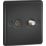 Knightsbridge  1-Gang Coaxial TV & F-Type Satellite Socket Matt Black with Black Inserts