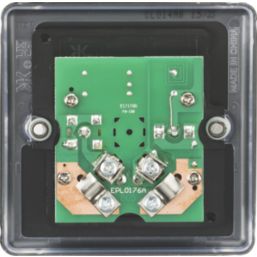 Knightsbridge  1-Gang Coaxial TV & F-Type Satellite Socket Matt Black with Black Inserts