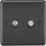 Knightsbridge  1-Gang Coaxial TV & F-Type Satellite Socket Matt Black with Black Inserts