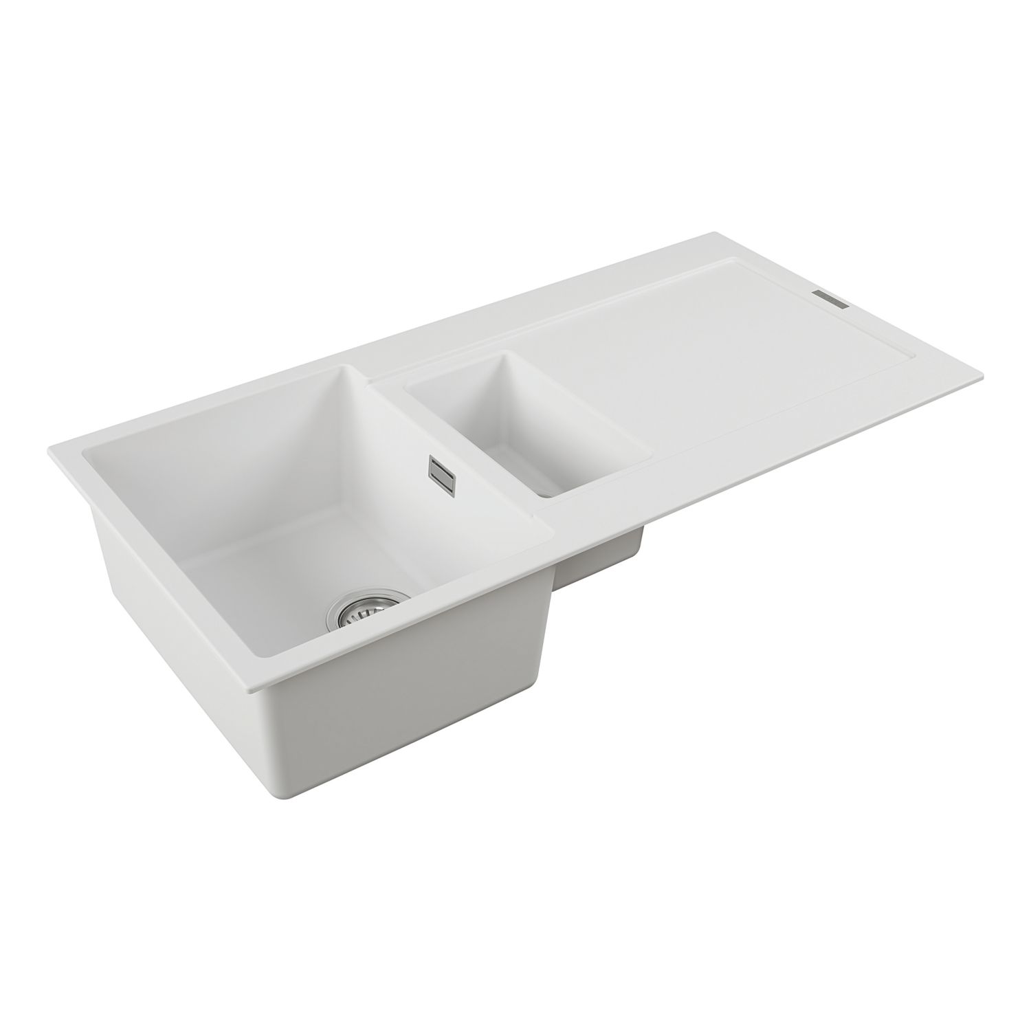 Carysil GD150-WH 1.5 Bowl Granite Composite Kitchen Sink White Reversible 1000mm x 500mm (558RE)