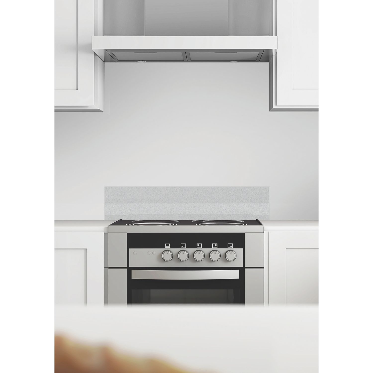 Splashwall Metallic White Upstand 6mm x 200mm x 900mm (558RJ)