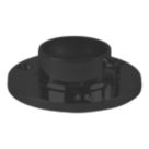 Essentials Rail End Sockets Black 25mm 2 Pack