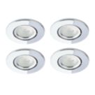 Spa Como Adjustable  Fire Rated LED Downlights Chrome 5W 500lm 4 Pack