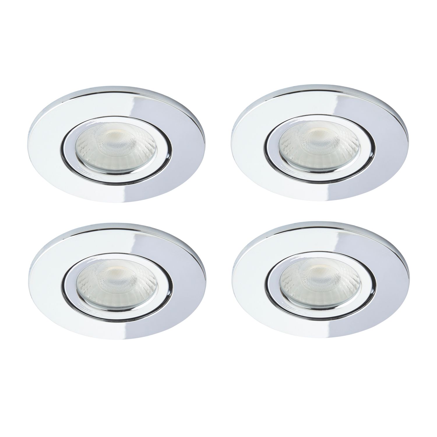 Spa Como Adjustable Fire Rated LED Downlights Chrome 5W 500lm 4 Pack (558VJ)