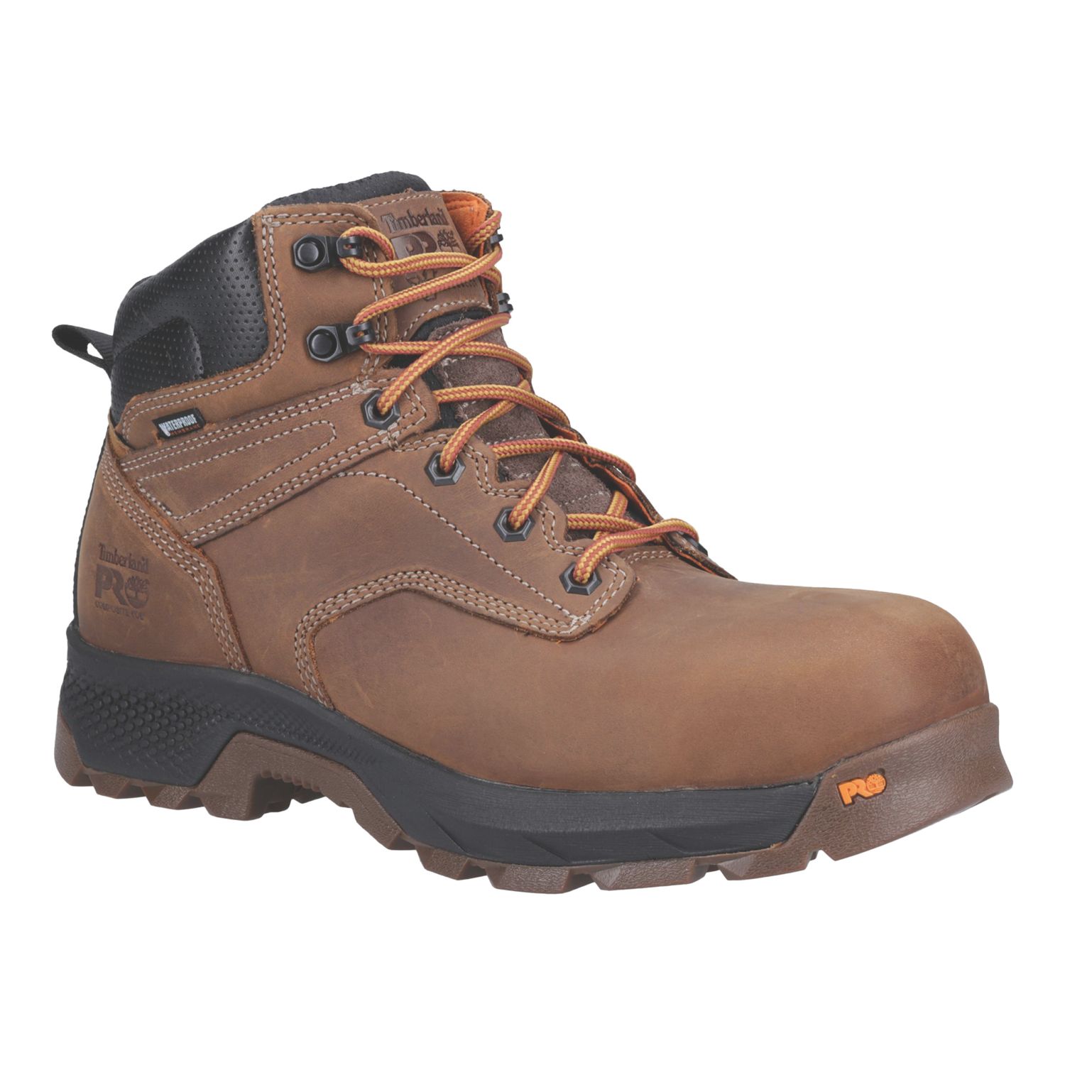 Timberland Pro Titan 6" Size 12 Brown Waterproof Safety Boots (558XK)
