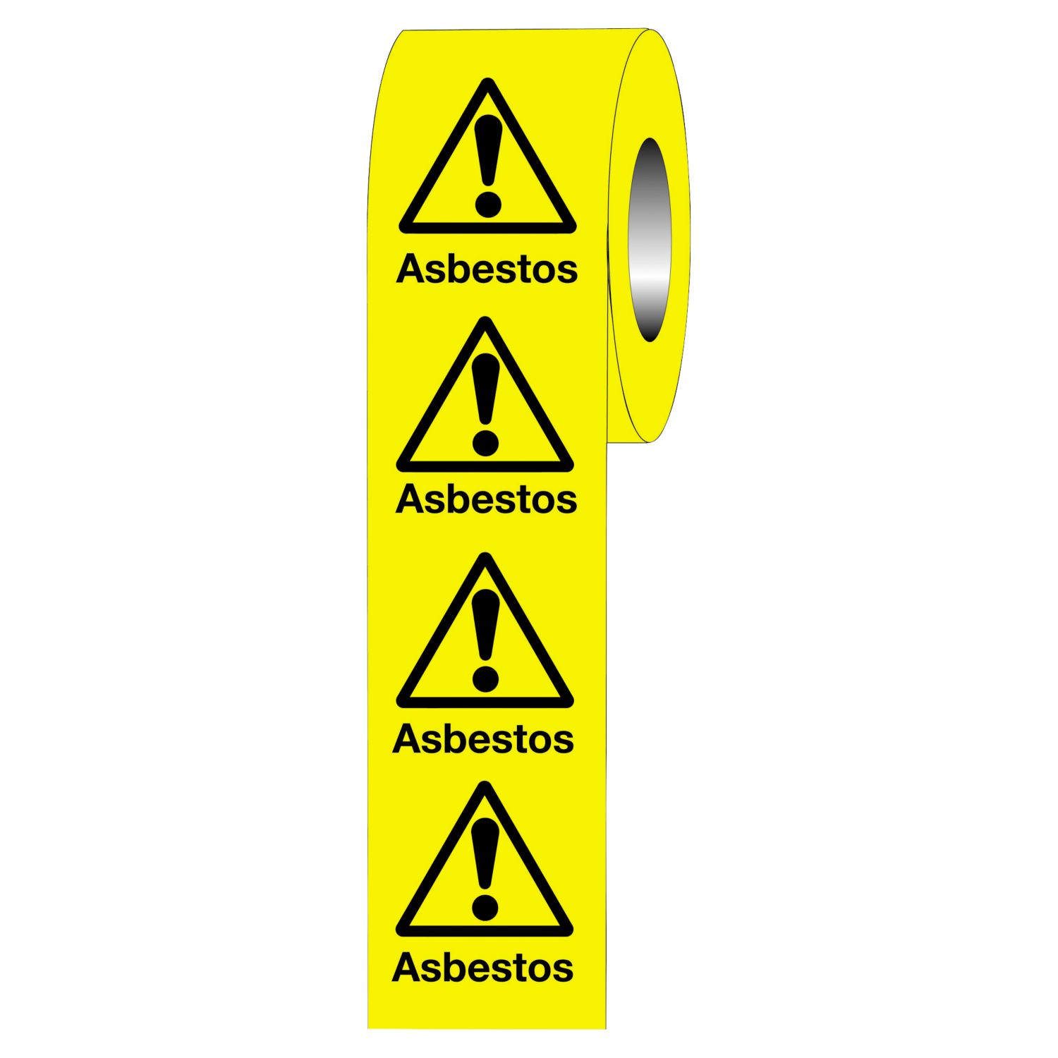 "Warning Asbestos" Adhesive Labels 50mm x 50mm (55929)