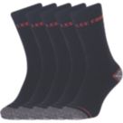 Lee Cooper LCSCK603 Heavy Duty Work Socks Black 7-11 5 Pairs