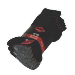 Lee Cooper Heavy Duty Work Socks Black Size 7-11 5 Pack - Screwfix