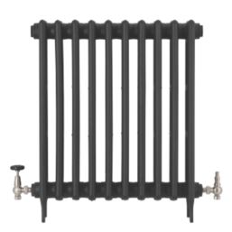 Arroll UK-20 15mm x 1/2" Brushed Nickel Angled & L/S Traditional Manual Radiator Valve & Lockshield