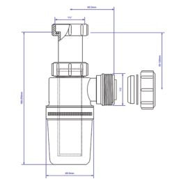 McAlpine AA10 Adjustable Inlet Bottle Trap White 32mm
