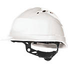 Delta Plus Quartz Up IV Vented Rotor Wheel Ratchet Safety Helmet White