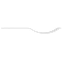 Essentials P-Shaped Curved Shower Bath Front Panel 1700mm White Gloss