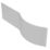 Essentials P-Shaped Curved Shower Bath Front Panel 1700mm White Gloss