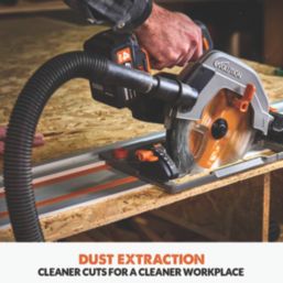 Evolution R185CCSX 185mm 18V Li-Ion EXT Brushless Cordless Track Circular Saw - Bare