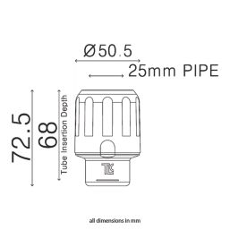 Flomasta  MDPE Stop End 25mm
