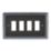 Knightsbridge  4-Module Grid Faceplate Matt Black