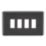 Knightsbridge  4-Module Grid Faceplate Matt Black
