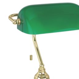 Eglo Banker Table Lamp Brass/Green